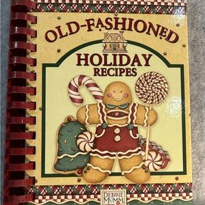 Old-Fashioned Holiday Recipes Cookbook - Red & Cream Gingerbread Cover